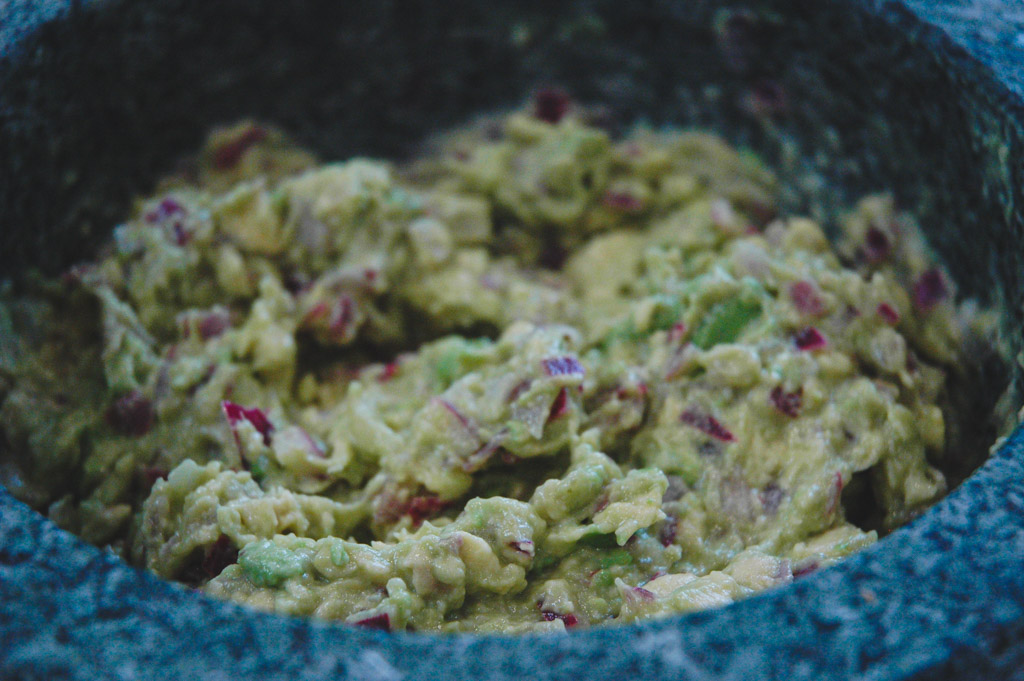 Homemade guacamole.