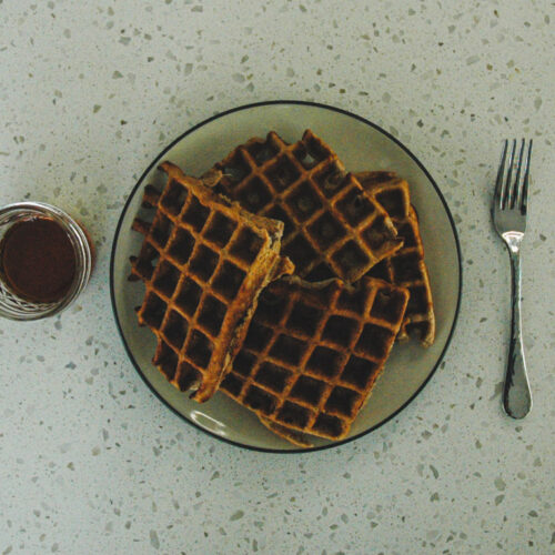 gluten free waffles recipes on a plate