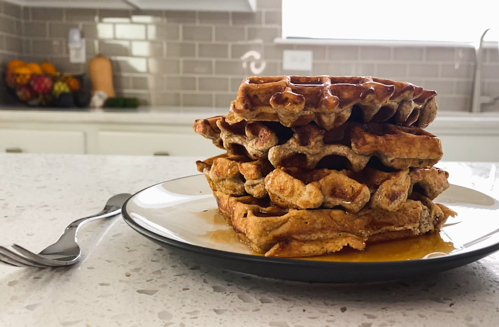 gluten free waffles stack