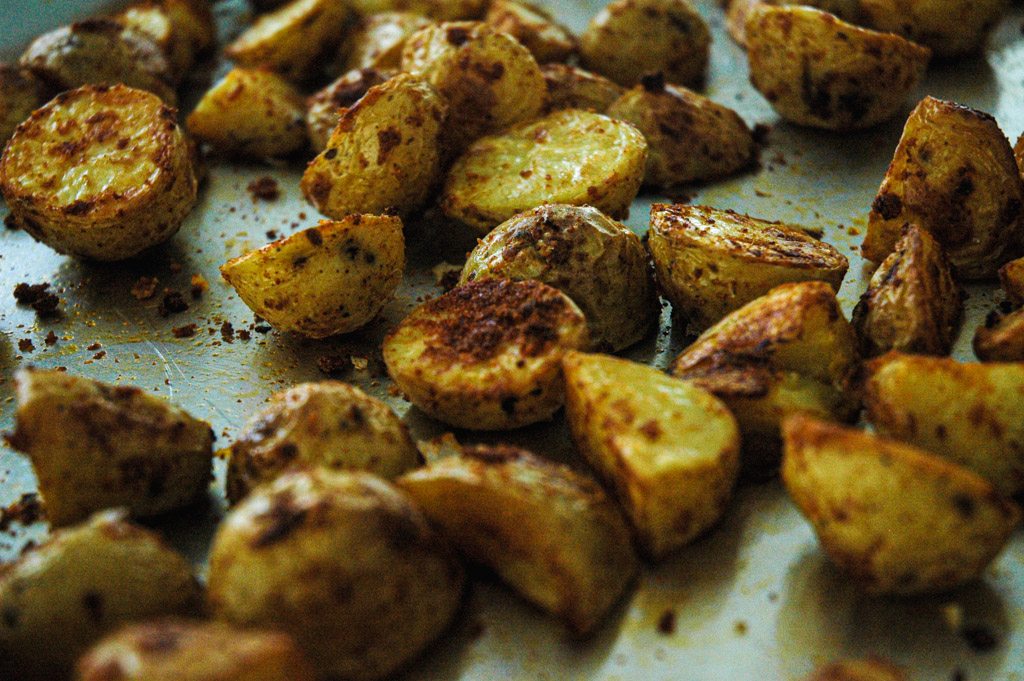 crispy parboiled roasted potatoes