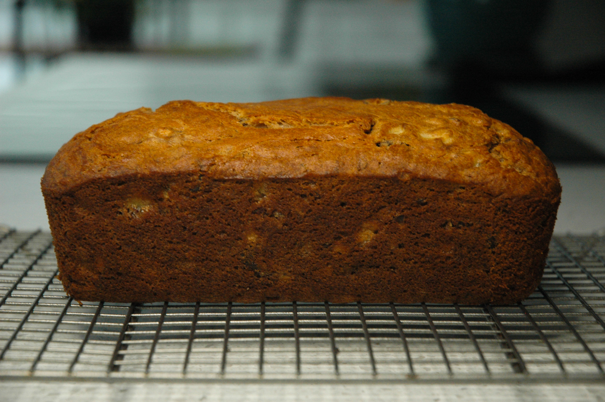 date banana bread loaf